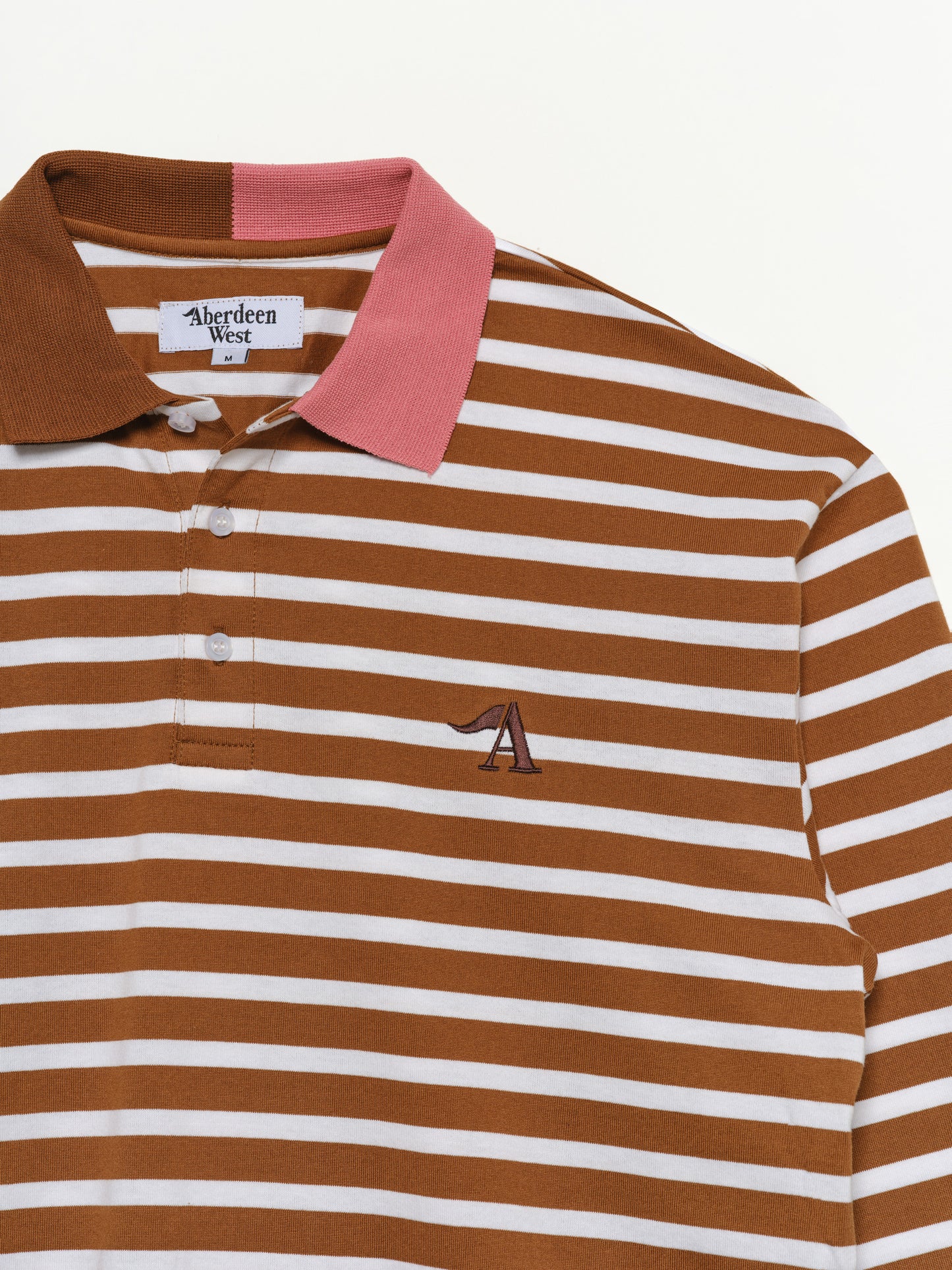 Striped Knit Long Sleeve Polo
