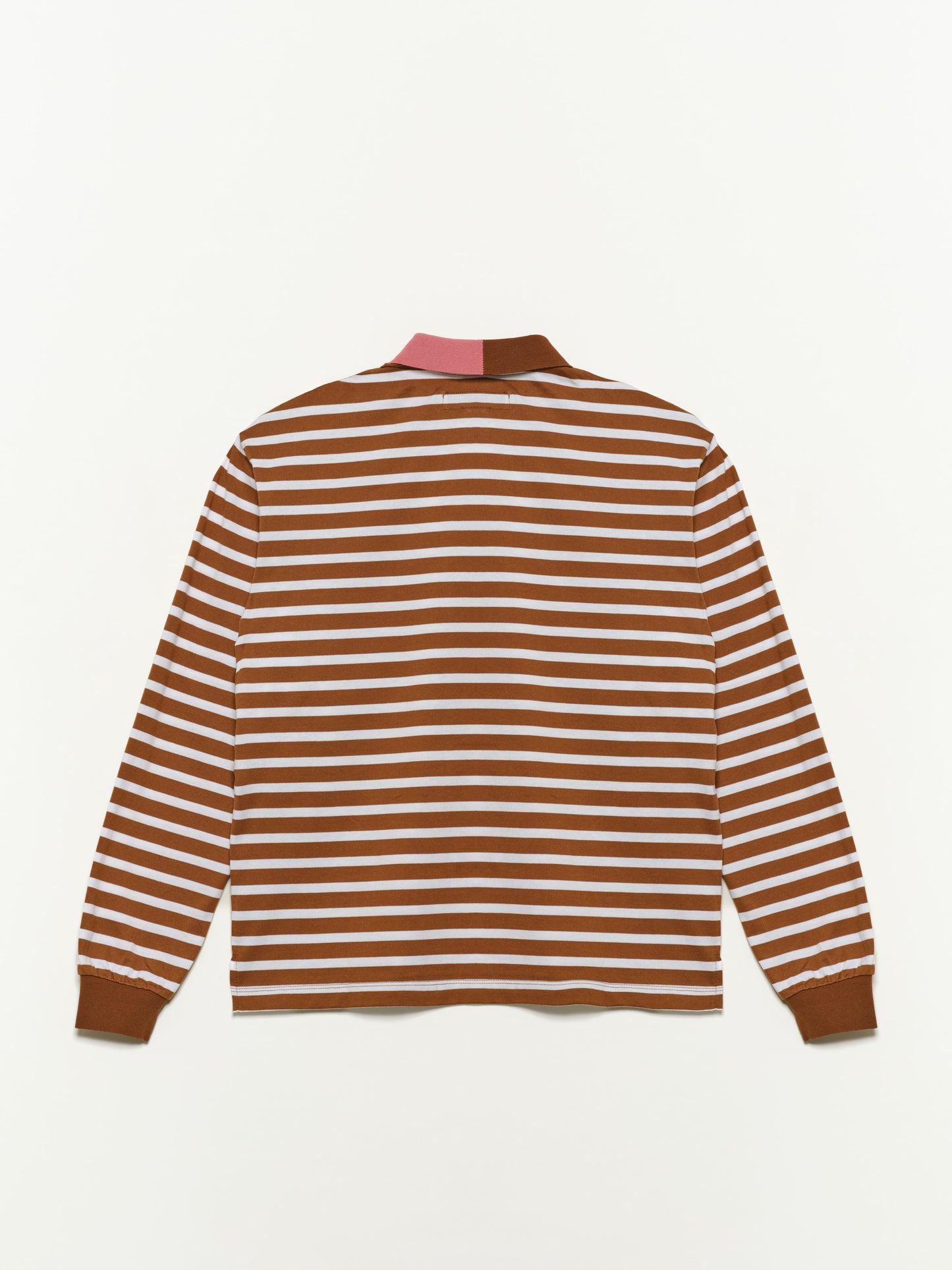 Striped Knit Long Sleeve Polo
